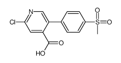 2-chloro-5-(4-methylsulfonylphenyl)pyridine-4-carboxylic acid结构式