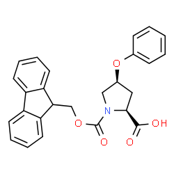 (2s,4s)-1-{[(9h-fluoren-9-yl)methoxy]carbonyl}-4-phenoxypyrrolidine-2-carboxylicacid Structure