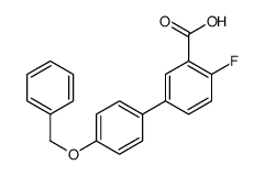 2-fluoro-5-(4-phenylmethoxyphenyl)benzoic acid Structure