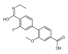 4-[4-(ethylcarbamoyl)-3-fluorophenyl]-3-methoxybenzoic acid Structure