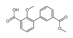 2-methoxy-3-(3-methoxycarbonylphenyl)benzoic acid结构式