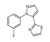 2-(1-(3-FLUOROPHENYL)-1H-PYRAZOL-5-YL)THIAZOLE结构式