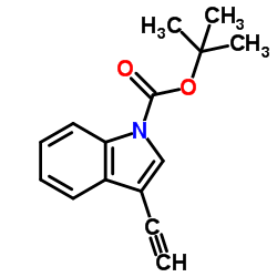 tert-butyl 3-ethynyl-1H-indole-1-carboxylate结构式