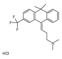 (3Z)-3-[10,10-dimethyl-2-(trifluoromethyl)anthracen-9-ylidene]-N,N-dimethylpropan-1-amine,hydrochloride结构式