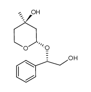 (S)-1-phenyl-2-hydroxyethyl (2S,4R)-4-hydroxy-4-methyltetrahydropyran-2-yl ether Structure