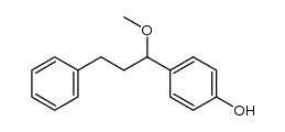 1-(4-hydroxyphenyl)-1-methoxy-3-phenylpropane结构式
