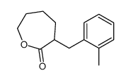 3-[(2-methylphenyl)methyl]oxepan-2-one Structure
