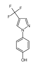 4-(4-(trifluoromethyl)-1H-pyrazol-1-yl)phenol结构式