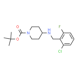 tert-Butyl 4-(2-chloro-6-fluorobenzylamino)piperidine-1-carboxylate Structure