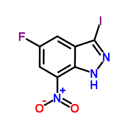 5-Fluoro-3-iodo-7-nitro-1H-indazole structure