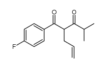 2-allyl-1-(4-fluorophenyl)-4-methylpentane-1,3-dione Structure