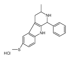3-methyl-6-methylsulfanyl-1-phenyl-2,3,4,9-tetrahydro-1H-pyrido[3,4-b]indole,hydrochloride结构式