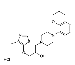 1-[4-[2-(2-methylpropoxy)phenyl]piperazin-1-yl]-3-[(4-methyl-1,3-thiazol-5-yl)oxy]propan-2-ol,hydrochloride结构式