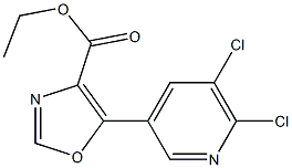 4-Oxazolecarboxylic acid, 5-(5,6-dichloro-3-pyridinyl)-, ethyl ester Structure