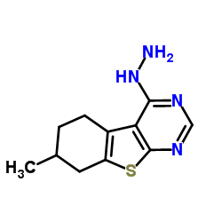 (7-METHYL-5,6,7,8-TETRAHYDRO-BENZO[4,5]THIENO[2,3-D]PYRIMIDIN-4-YL)-HYDRAZINE结构式