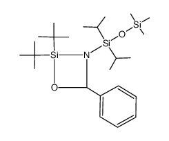 2,2-Di-tert-butyl-3-(diisopropyl(trimethylsilyloxy)silyl)-4-phenyl-1-oxa-3-aza-2-silacyclobutan Structure