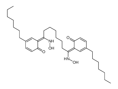 4-heptyl-6-[8-(3-heptyl-6-oxocyclohexa-2,4-dien-1-ylidene)-1,8-bis(hydroxyamino)octylidene]cyclohexa-2,4-dien-1-one Structure