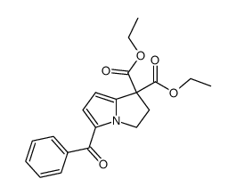 diethyl 5-benzoyl-1,2-dihydro-3H-pyrrolo[1,2-a]pyrrole-1,1-dicarboxylate Structure