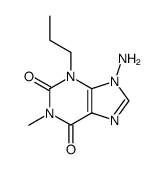 1-methyl-3-propyl-9-aminoxanthine结构式