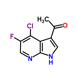 1-(4-Chloro-5-fluoro-1H-pyrrolo[2,3-b]pyridin-3-yl)ethanone结构式