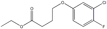 Ethyl 4-(3-chloro-4-fluoro-phenoxy)butanoate结构式