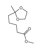 methyl 5-(2-methyl-1,3-dioxolan-2-yl)pentanoate结构式