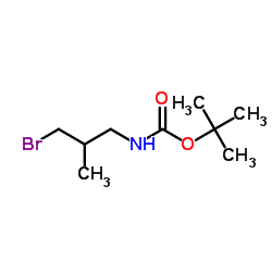 tert-Butyl (3-bromo-2-methylpropyl)carbamate结构式