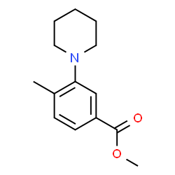 4-METHYL-3-PIPERIDIN-1-YL-BENZOIC ACID METHYL ESTER结构式