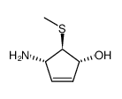 2-Cyclopenten-1-ol,4-amino-5-(methylthio)-,[1R-(1alpha,4alpha,5beta)]-(9CI)结构式