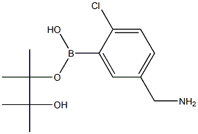 5-(Aminomethyl)-2-chlorophenylboronic Acid Pinacol Ester结构式