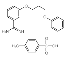 4-methylbenzenesulfonic acid; 3-(3-phenoxypropoxy)benzenecarboximidamide结构式