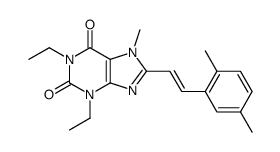 8-[(E)-2-(2,5-Dimethylphenyl)vinyl]-1,3-diethyl-7-methyl-3,7-dihy dro-1H-purine-2,6-dione Structure