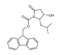 Fmoc-(4S,5S)-4-hydroxy-pyrrolidin-2-one结构式