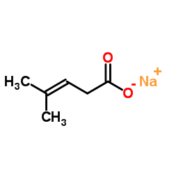 4-Methylpent-3-enoic acid, sodium salt结构式