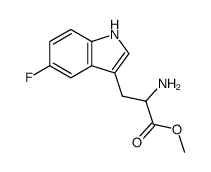 2-amino-3-(5-fluoro-1H-indol-3-yl)-propionic acid methyl ester结构式