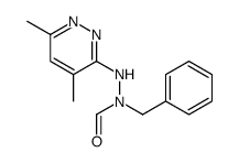 N-benzyl-N-[(4,6-dimethylpyridazin-3-yl)amino]formamide structure