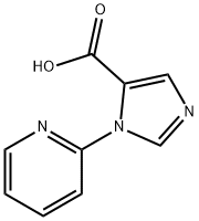 1-(2-吡啶基)咪唑-5-甲酸结构式