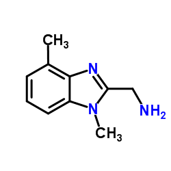 1-(1,4-Dimethyl-1H-benzimidazol-2-yl)methanamine结构式