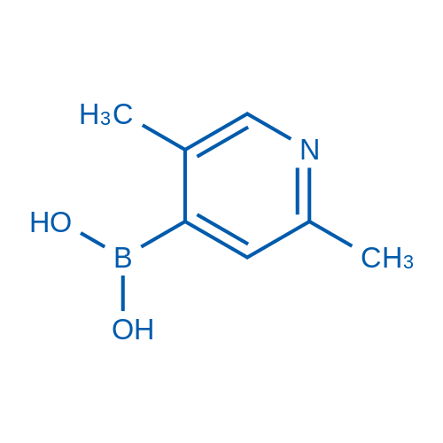 2,5-二甲基吡啶-4-硼酸结构式