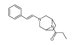 8-Propionyl-3-(2-phenylethenyl)-3,8-diazabicyclo[3.2.1]octane结构式