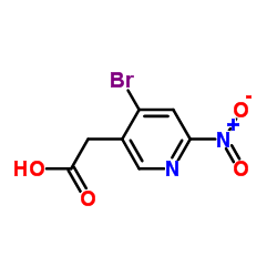 2-(4-溴-6-硝基吡啶-3-基)乙酸结构式