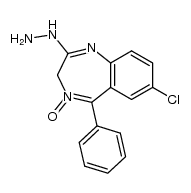 7-chloro-4-oxy-5-phenyl-1,3-dihydro-benzo[e][1,4]diazepin-2-one hydrazone Structure