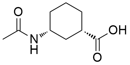 (1S,3R)-3-acetamidocyclohexane-1-carboxylicacid Structure