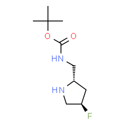 tert-butyl N-{[(2S,4R)-4-fluoropyrrolidin-2-yl]methyl}carbamate结构式