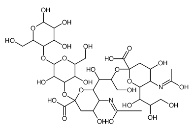 ALPHA-NEU5AC-[2->8]-ALPHA-NEU5AC-[2->3]-BETA-D-GAL-[1->4]-D-GLC SODIUM SALT结构式