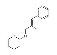 2-methyl-3-phenyl-2-propen-1-yl tetrahydropyranyl ether结构式