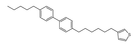 3-[6-[4-(4-pentylphenyl)phenyl]hexyl]thiophene结构式