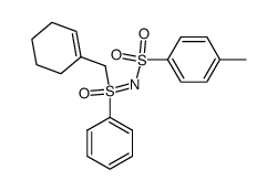 N-tosyl-S-phenyl-S-(1-cyclohex-1-enylmethyl)sulfoximine结构式