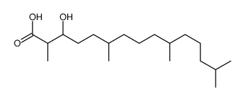 3-hydroxy-2,6,10,14-tetramethylpentadecanoic acid Structure