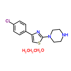 1-[4-(4-Chlorophenyl)-1,3-thiazol-2-yl]piperazine trihydrate结构式